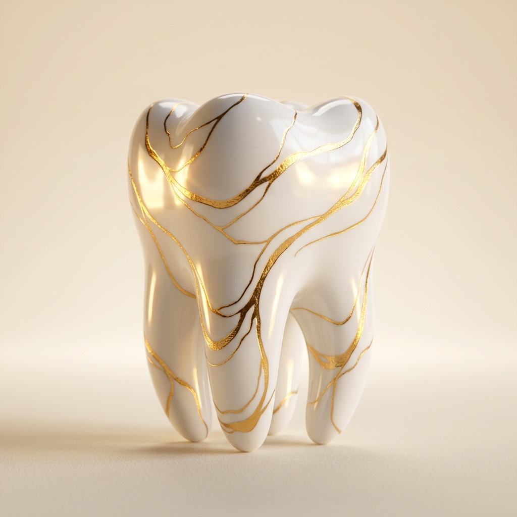 Escultura 3D Dente Dourado